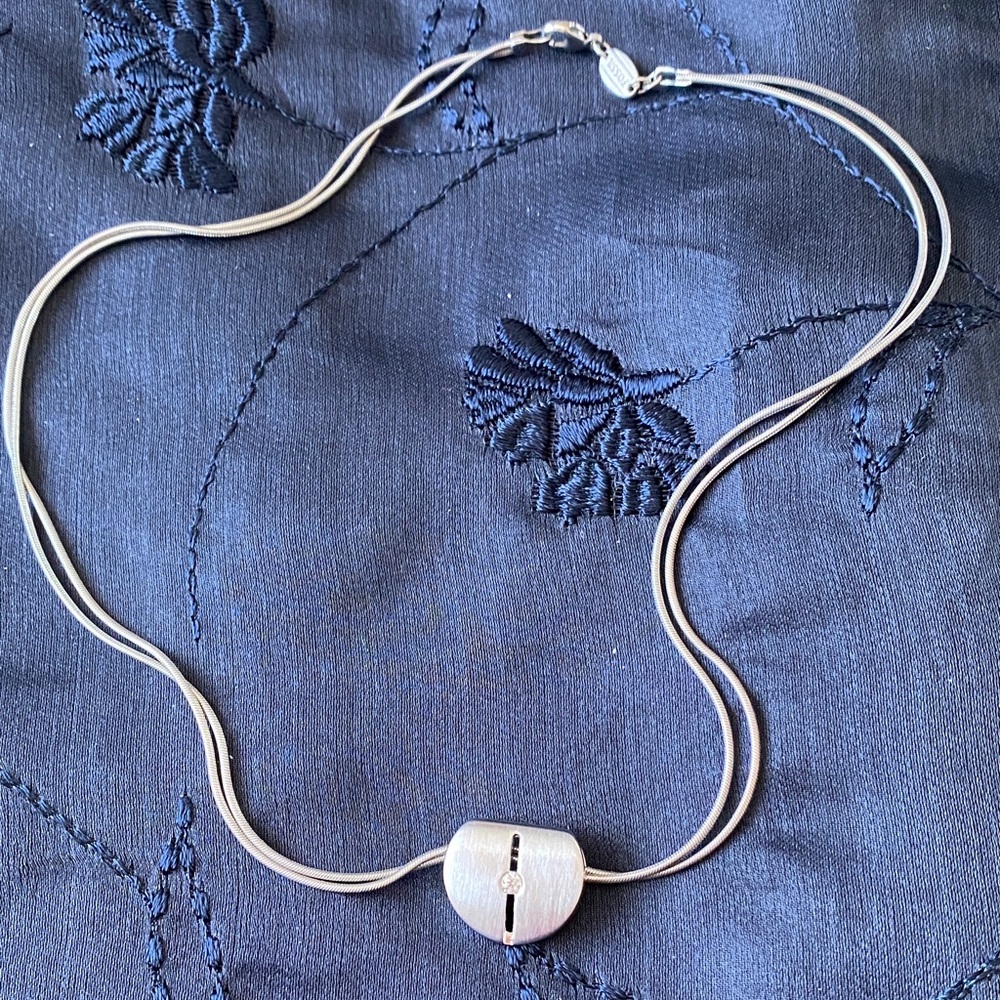 Elegant Fossil Silver Necklace